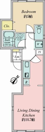 西新宿五丁目駅 徒歩6分 2階の物件間取画像